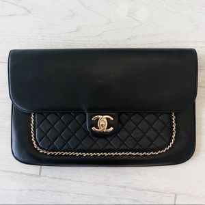 TODAY ONLY Chanel Unchained Evening Clutch Black